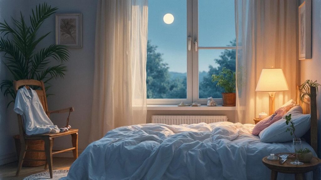 bed-in-the=light Bed in the light